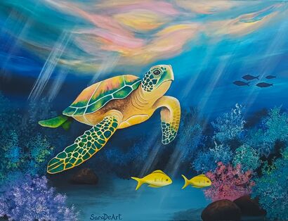 A Turtles Tale - a Paint Artowrk by SaraDe Art